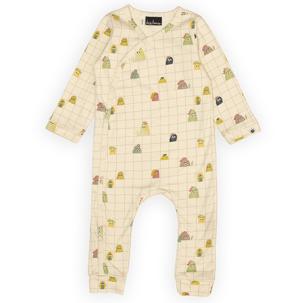 Copy of DH22-Organic-baby-sleepsuit-onesie-monster-grid-cutout-dinki-human