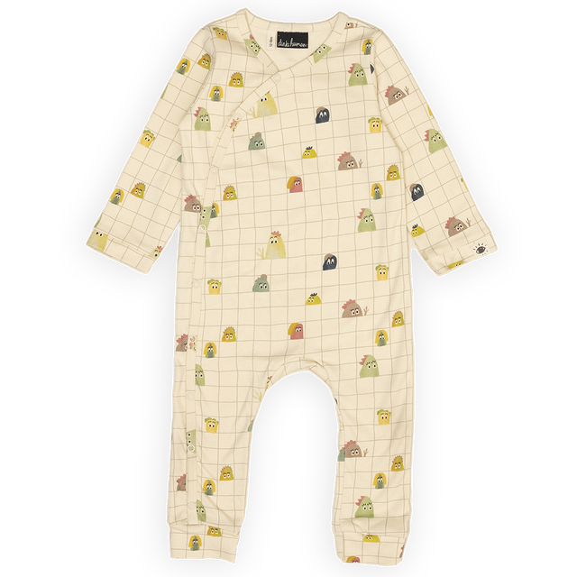 Copy of DH22-Organic-baby-sleepsuit-onesie-monster-grid-cutout-dinki-human